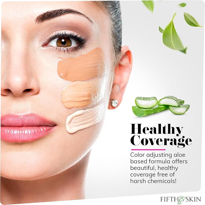 Fifth & Skin: Better’n Ur Skin Liquid Foundation (MOCHA LATTE) - Natural, Organic, Vegan, Cruelty-Free - Gluten-Free Beauty with Buildable Coverage and Palm-Free Luxury - 1 oz-VivaGrace Women