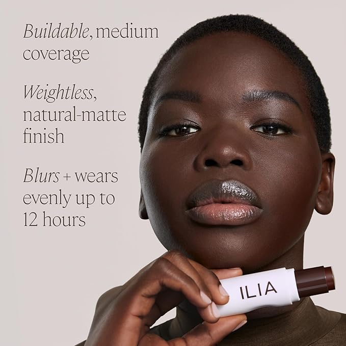 ILIA - Skin Rewind Complexion Stick - Foundation + Concealer + Skincare | Non-Toxic, Vegan, Cruelty-Free, Clean Makeup (27W - Yew, 0.35 oz | 10 g)-VivaGrace Women