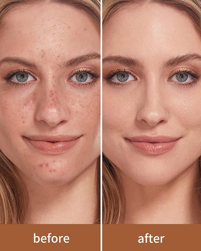 EIGSHOW Foundation and Concealer Brush, Dual Ended Makeup Brush For Flawless Foundation Coverage, Under Eye Concealer, Vegan & Cruelty-free (D110-Beige)-VivaGrace Women