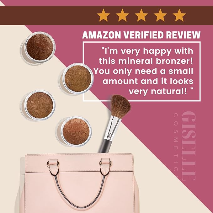 Gold Digger Loose Mineral Bronzer - Natural Face Bronzer Powder, Highlighter Makeup, Contour Powder, Bronzer Blush Palette, Matte Bronzer, Baked Bronzer, Eyeshadow Palette-VivaGrace Women