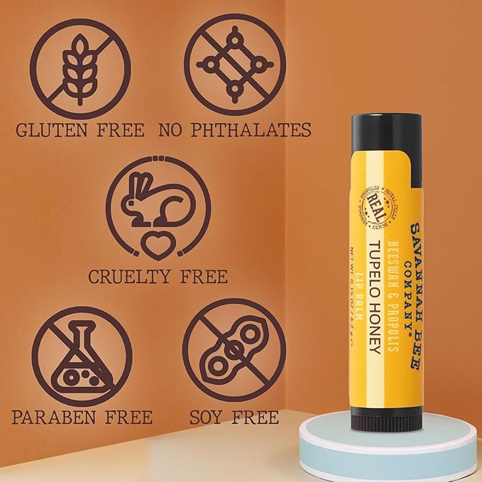 Savannah Bee Company Lip Balm - Lip Moisturizer for Chapped Lips - Hydrating Lip Balm with Pure Honey-VivaGrace Women