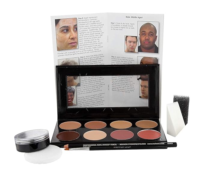 Mehron Makeup Mini-Pro Student Makeup Educational Kit (Medium/Olive)-VivaGrace Women