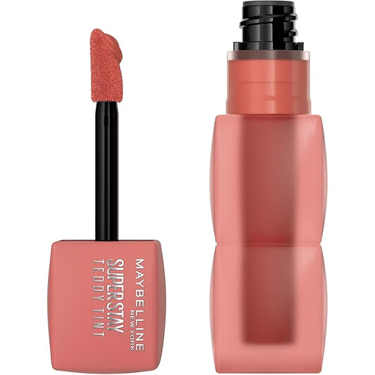 Maybelline Super Stay Teddy Lip Tint, Long Lasting Matte Lipstick For Up To 12HR Wear, Skinnydip, 1 Count-VivaGrace Women