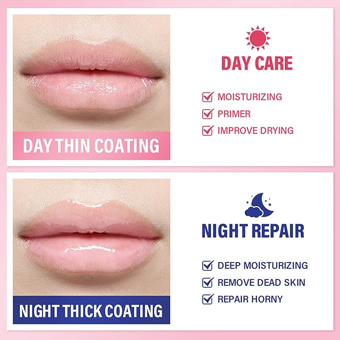 Lip Mask Sleeping,Nourish Hydrate Lip Mask,Lip Oil,Lip Balm, Lip Skin Care,Hydrating, Moisturizing Lip Lines Night Sleep Anti-chapped Lip Cream (Grape)-VivaGrace Women