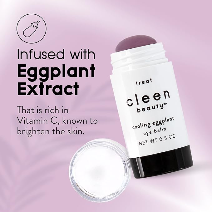 Cleen Beauty Cooling Eggplant Eye Balm | Under Eye Stick | Dark Circles Under Eye Treatment for Women | Puffy Eyes Treatment - Paraben Free | 0.5 Oz-VivaGrace Women