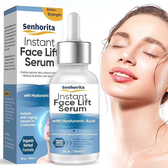 Instant Face Lift Serum, Temporary Skin Lifting & Tightening Serum, Effective Smooth Fine Lines, Wrinkles & Visibly Hide Loose Sagging Skin-VivaGrace Women