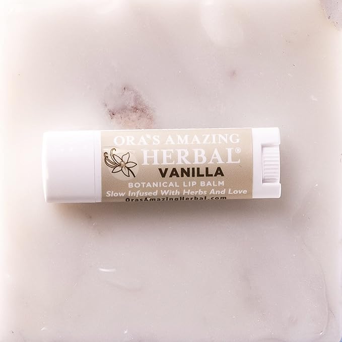 Soothing Natural Vanilla Lip Balm, Beeswax Lip Balm, Calendula Lip Balm, Dry Cracked Lips, Perioral Dermatitis, Organic Coconut Oil No Synthetic Fragrance-VivaGrace Women