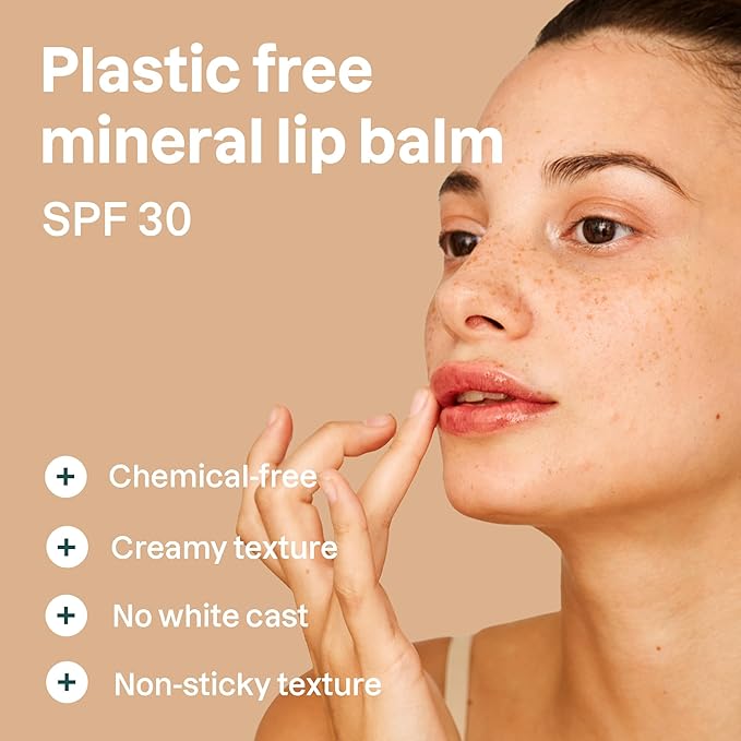 ATTITUDE Oceanly Tinted Lip Balm with SPF 30, EWG Verified, Plastic-Free, Broad Spectrum UVA/UVB Protection with Zinc Oxide, Vegan, Unscented, Baby Rose, 0.3 Ounce-VivaGrace Women