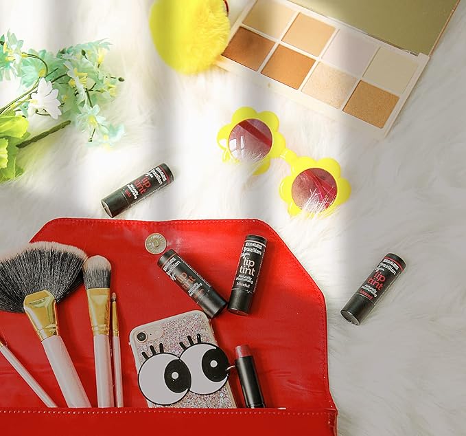 Eco Lips Vegan Cruelty-Free Brazilian Lip Tint Variety Pack - 100% Natural Lip Balm (Blessed, Blissful, Brave, Brazen, Bold) (5 Pack) | Made in USA-VivaGrace Women