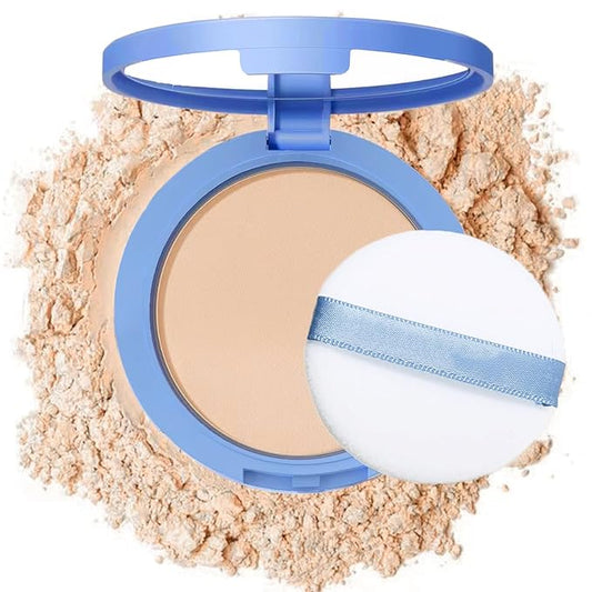 Oil Control Face Pressed Powder,Matte Smooth Flawless Setting Powder Makeup,Waterproof Long Lasting Finishing Powder,Cruelty Free Lightweight Face Cosmetics,0.35Oz(CLASSIC IVORY)-VivaGrace Women