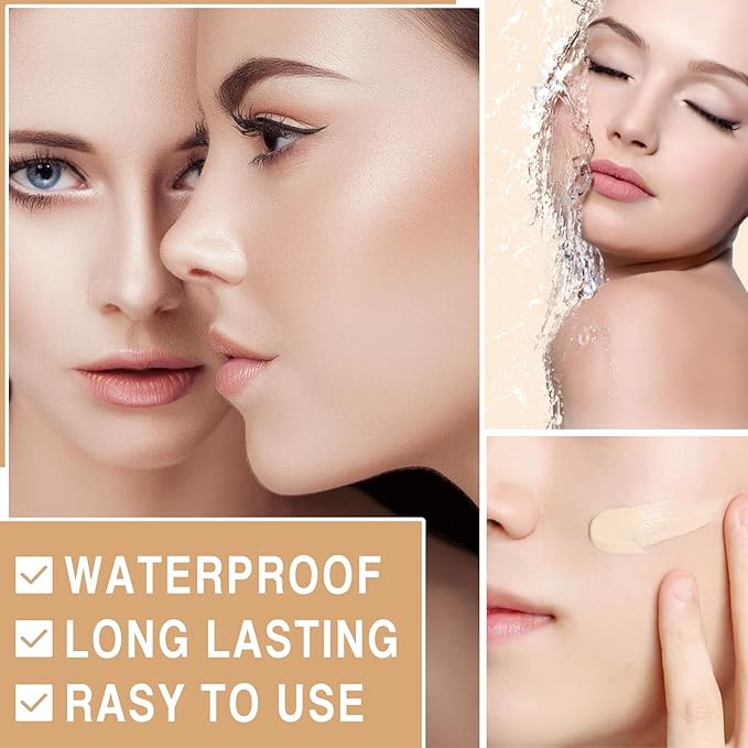 Skin Tone Adjusting CC Cream Spf 50, Colour Correcting Self Adjusting for Mature Skin, Moisturizing Skin, Primer, Concealer, Brightening Skin Tone（2Pcs Natural Color）-VivaGrace Women