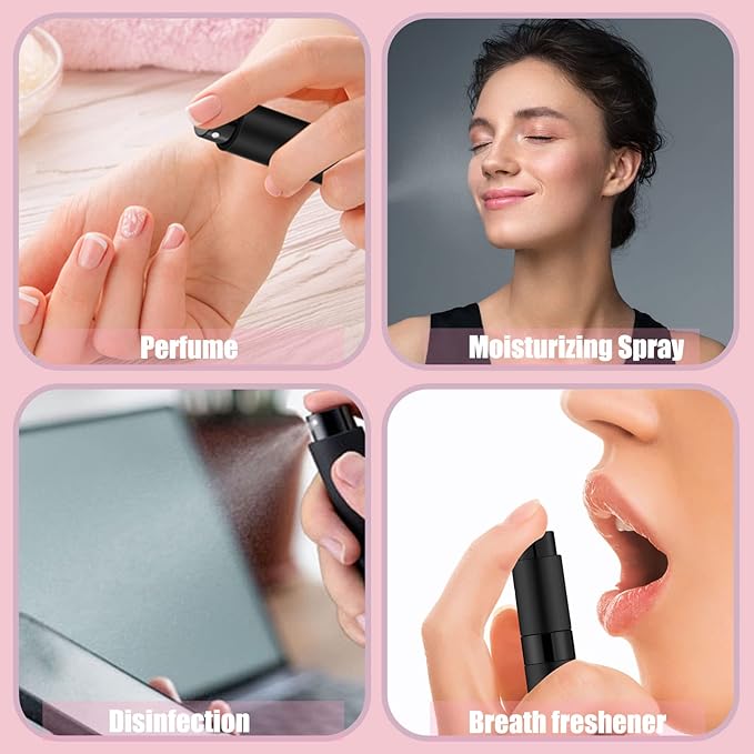 14 PCS/8ML Portable Atomizer Perfume Bottles, Mini Empty Refillable Cologne Spraye Bottle, Pocket Travel Perfume Liquid Sprayer (Mixing Colors)-VivaGrace Women