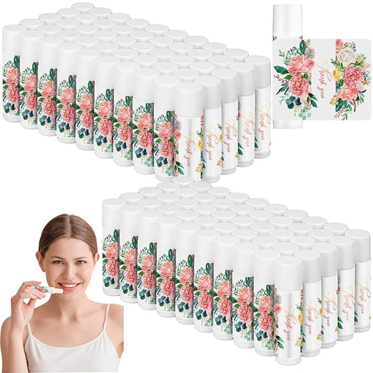 Dunzy 100 Pack Hello Fall Thanksgiving Party Gifts Bulk Lip Balms Favors Employee Appreciation Gifts Thank You Gifts Team Inspirational Gifts for Women Men Coworkers Satff Teachers(Flower)-VivaGrace Women