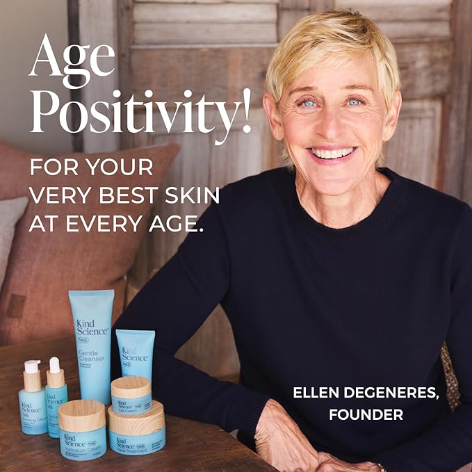 Kind Science by Ellen DeGeneres 2-Piece Skin Care Set with Micro Exfoliant & Firming Face Serum - Hyaluronic Acid Serum & Exfoliating Face Wash-VivaGrace Women