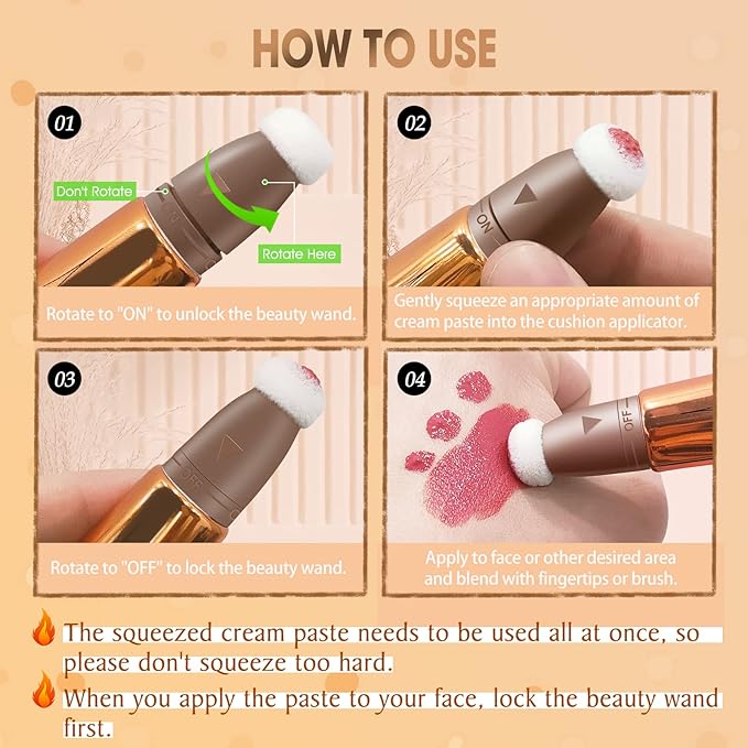 Liquid Contour Beauty Wand, Cream Liquid Contour Stick Matte Bronzer Stick with Cushion Applicator, Lightweight Blendable, Long Lasting Silky Liquid Face Shaping & Contouring Stick | 0# Contour Light brown-VivaGrace Women