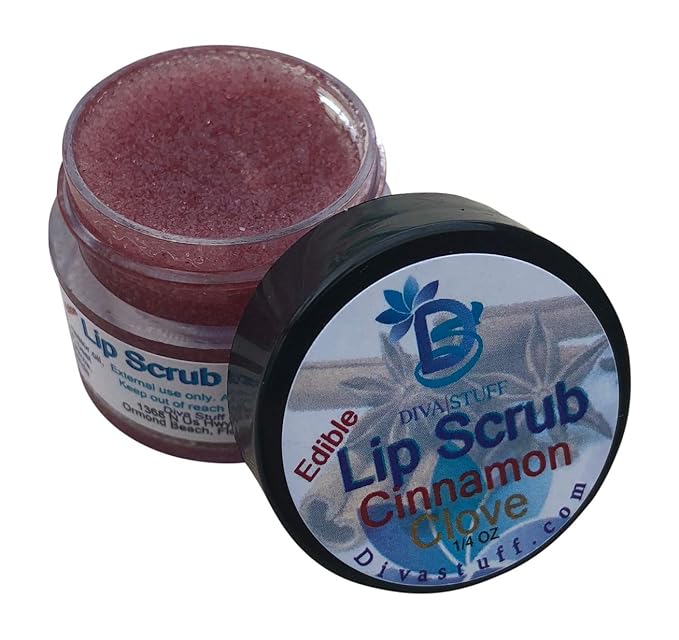 Diva Stuff Ultra Hydrating Lip Scrub for Soft Lips, Gentle Exfoliation, Moisturizer & Conditioner, Cinnamon and Clove – ¼ oz (Made in the USA)-VivaGrace Women