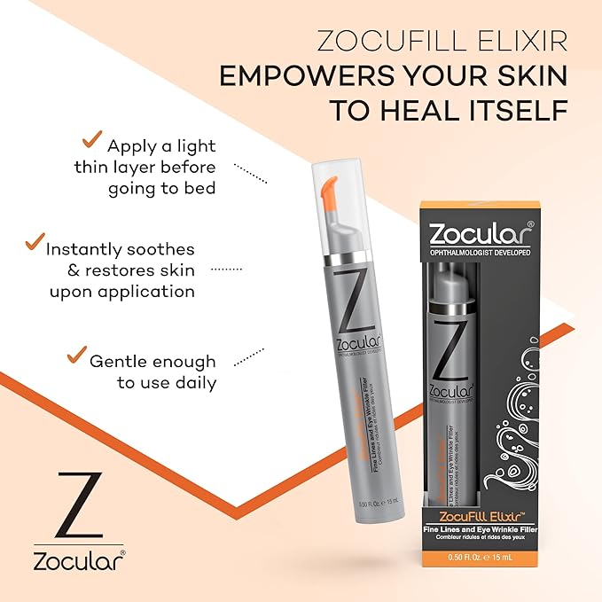 Zocufill Elixir Eye Gel and Face Serum - Eye Bags Treatment for Women and Men - Reduce the Appearance of Dark Circles, Puffy Eyes, Fine Lines and Wrinkles-VivaGrace Women
