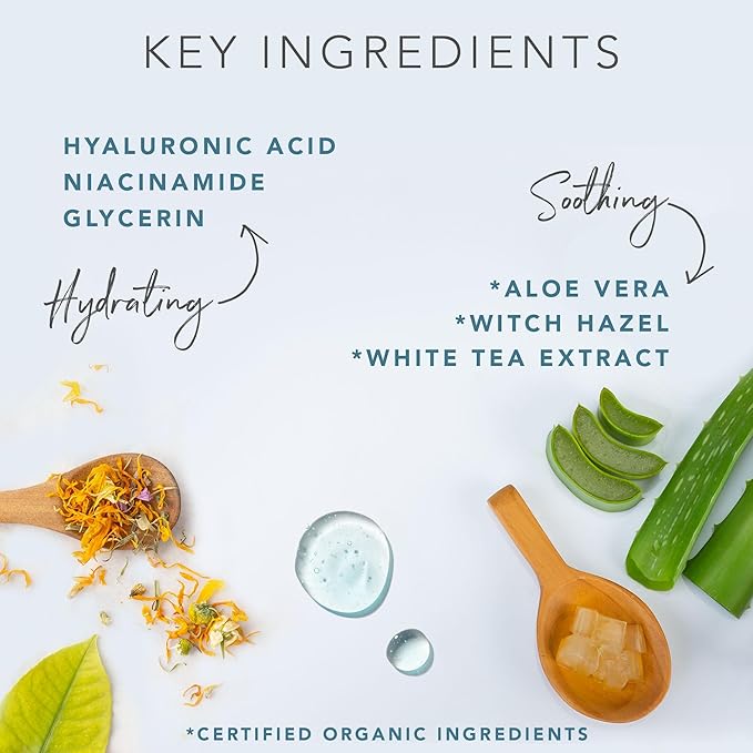 Hyaluronic Acid Toner for Face - USA Made with Natural & Organic Ingredients, Hydrating Toner with Niacinamide, Softens and Smoothes Dry & Sensitive Skin, Fragrance-Free Skin Care Spray-VivaGrace Women