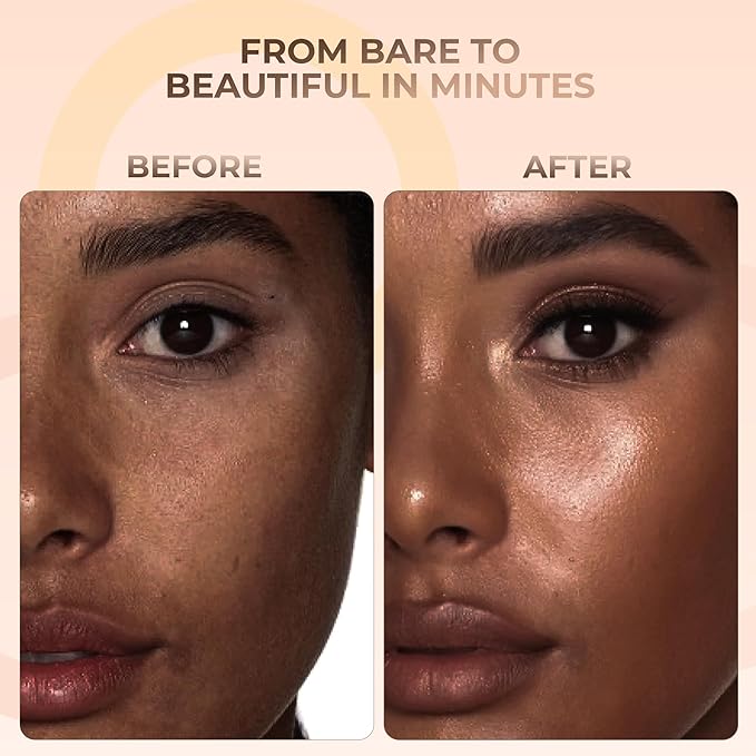 Foundation Powder Refill (EBONY) (1 Ounce Bag) By Sweet Face Minerals, Lightweight Mineral Loose Makeup Powder with SPF 20, Full Coverage Flawless Finish, Talc-free, Cruelty-Free, Refillable Pouch-VivaGrace Women