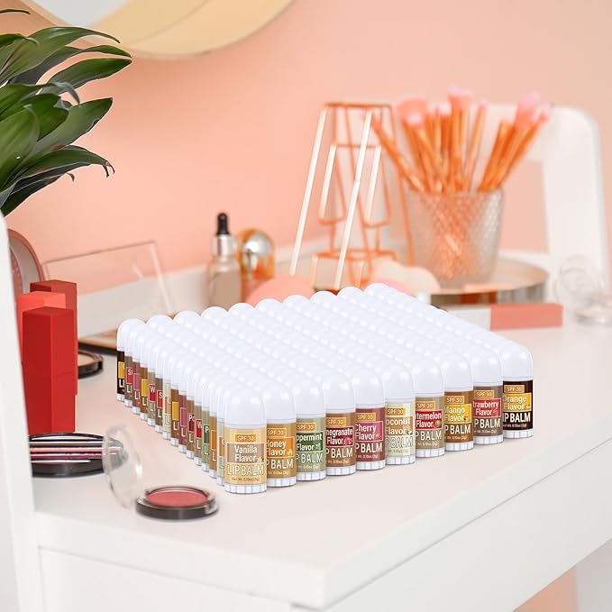 150 Pcs Mini Sunscreen Lip Balms Bulk SPF 30 Lip Balm Sticks Favors with Sunscreen SPF Employee Staff Appreciation Gifts Bulk Team Coworkers Christmas Party Gifts for Travel Beach-VivaGrace Women