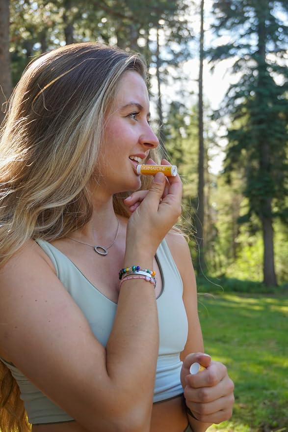 Dermatone Mango Lip Balm | Moisturizing Lip Care | Soothe & Replenish Chapped Lips | Aloe, Vitamin E | 3-Pack (Mango, 0.15oz sticks)-VivaGrace Women