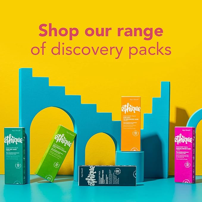 Ethique Discovery Pack for Touchy Scalps - Shampoo & Conditioner - Plastic-Free, Vegan, Cruelty-Free, Eco-Friendly, 3 Travel Bars, 1.59 oz (Pack of 1)-VivaGrace Women