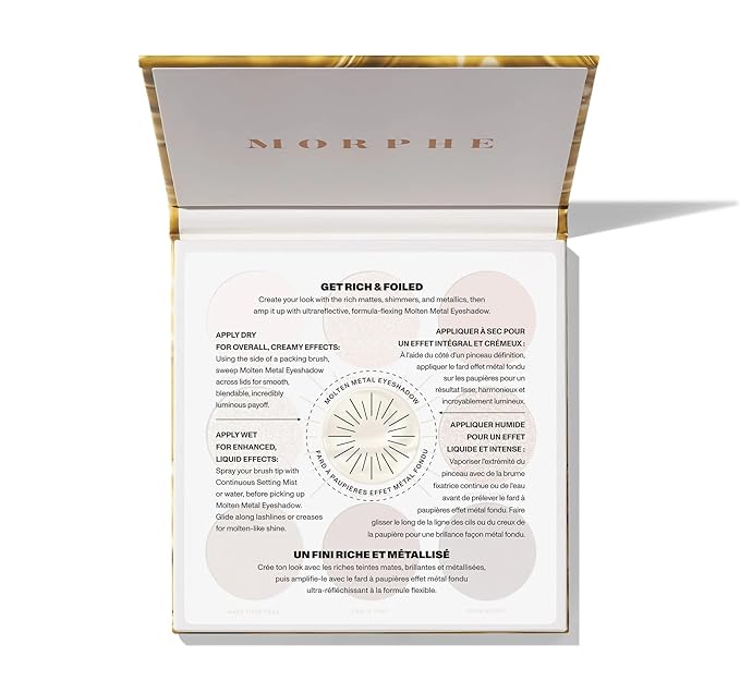 Morphe Rich & Foiled Artistry Palette - Foil-Effect Eyeshadow Palette with Matte, Shimmer & Foil Finishes - Brown & Gold Eyeshadow with Luminous Payoff - Gold Seeker (0.35 oz)-VivaGrace Women
