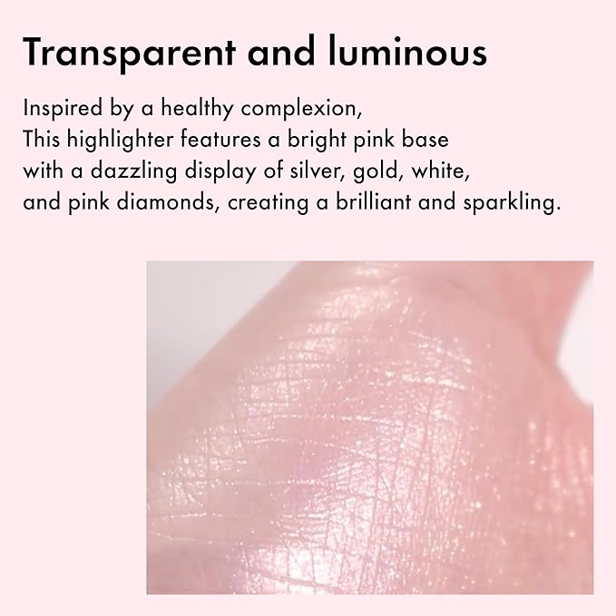 Amuse SEOUL Face Diamond Pink Diamond Highlighter | High Glossy Face Illuminator Highlighting Powder, Highlighter Makeup, Shimmer Glow, Rose & Gold Glow Highlighter, Cruelty-Free & Vegan (4.7g)-VivaGrace Women