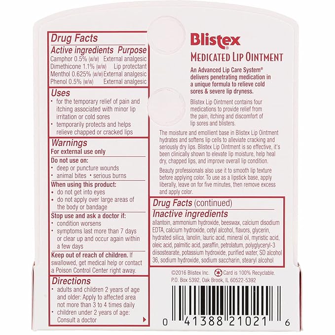 Blistex Lip Oint Bns Size .21z Blistex Lip Ointment .21oz-VivaGrace Women