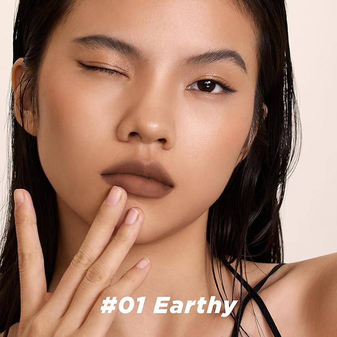 ITY Velvet Matte Finish Lip Stain-Mousse Textured Lip Clay, Nude Shade, Conceals Lip Lines, Rich Pigment Lip Tint Lipsticks, 0.14 oz (4g) in Earthy-VivaGrace Women