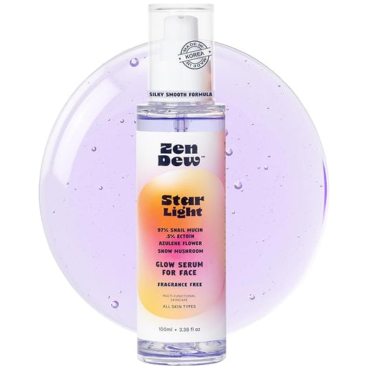 Star Light Snail Mucin Face Serum with Blue Light Skin Protection, 3.38 Oz – Silky Smooth Korean Glow Serum that Restores Moisture and Leaves Skin Brighter, Plumper, Soothed and Smooth-VivaGrace Women