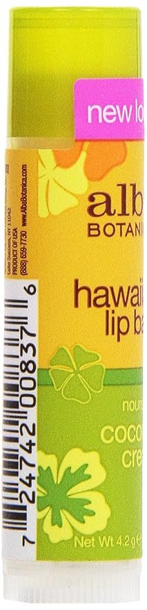 Alba Botanica Coconut Cream Lip Balm, 0.15 oz-VivaGrace Women