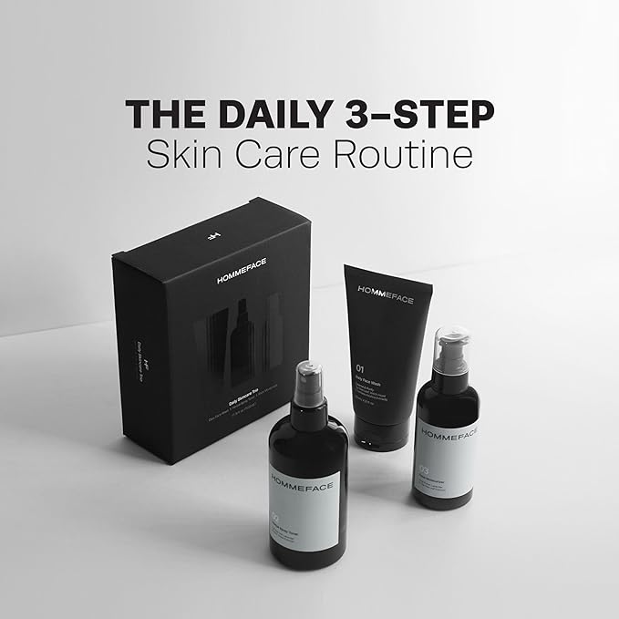 HommeFace Daily Trio Skin Care Set for Men, 3-Step Routine-VivaGrace Women