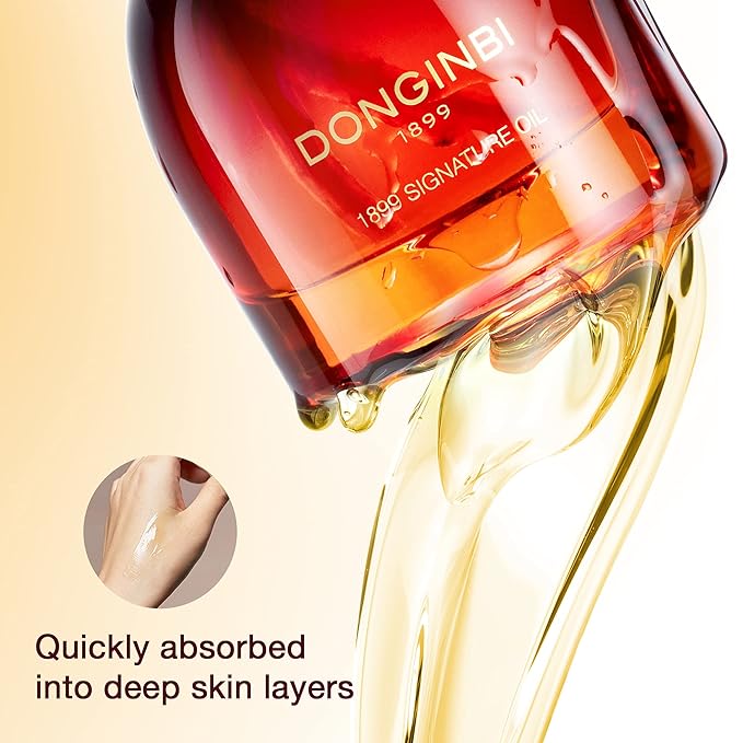 Donginbi 1899 Signature Oil - Skin Barrier Repair & Firming Face Oil for Women, Jojoba Seed Oil & Sweet Almond Oil for Sensitive Skin, Korean Red Ginseng Skin Care, 0.88 floz / 25ml-VivaGrace Women