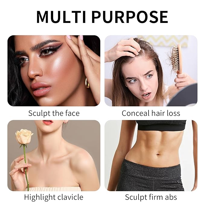 3Pcs Cream Contour Sticks Kit, Face Contouring Pen with Highlighter Stick, Blush Stick and Bronzer Contour Stick for Sculpt the Face, Create a Long Lasting, Matte or Dewy Finish (06)-VivaGrace Women
