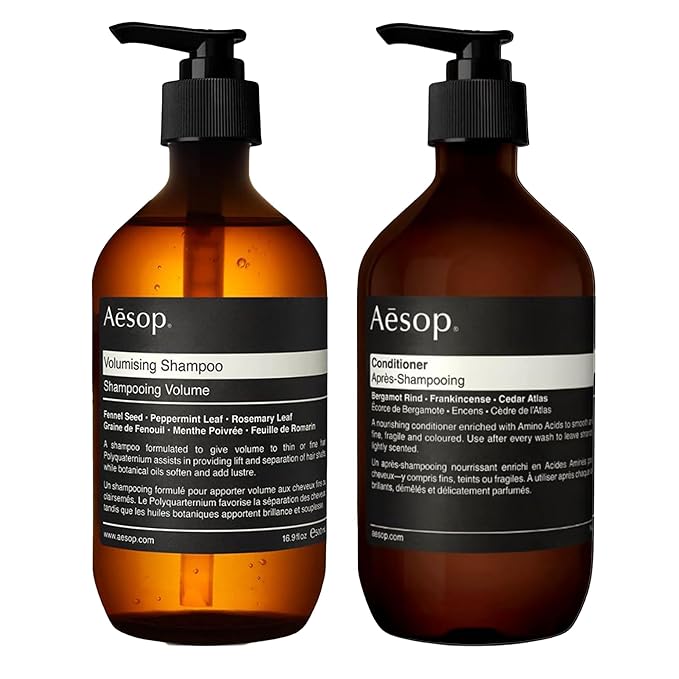 Aesop Volumizing Shampoo and Conditioner Set | Cleanses Hair and Scalp for Soft, Shiny, Fragrant Hair | Paraben-Free + Cruelty-Free | Set of 2 (16.9 oz + 17.5 oz)-VivaGrace Women