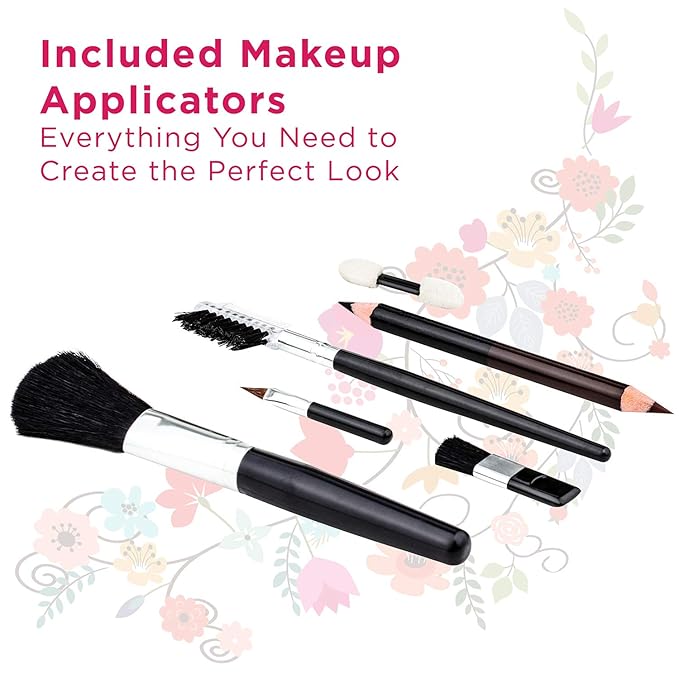 Makeup Kit Gift Set – 79 Piece - 32 Eye Shadows, 2 Blushes, 2 Lip Glosses, 2 Lipsticks, 2 Eye Liner Pencils, 1 Lip Liner Pencil, 1 Mascara - Case with Carrying Handle-VivaGrace Women