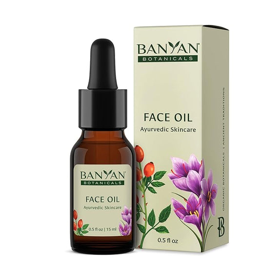 Banyan Botanicals Face Oil – Luxurious Ayurvedic Face Oil – Clean Skincare with Rosehip Oil and Jojoba Oil for Skin that Glows – 0.5 oz – Non-GMO, Cruelty Free, Paraben & Phthalate Free-VivaGrace Women
