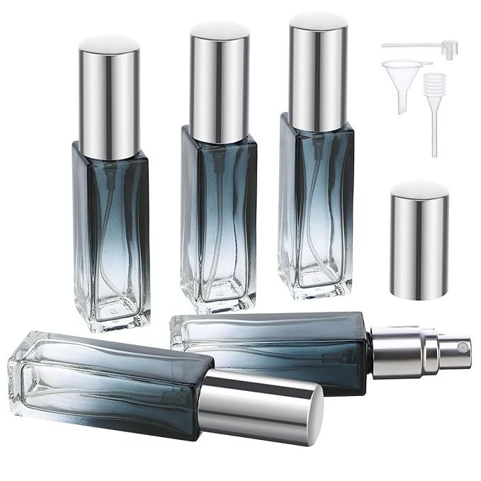 Segbeauty Refillable Perfume Bottle Travel, 5 Set of 10ML Pocket Glass Perfume Atomizer, Empty Fine Mist Mini Travel Bottles Set Cologne Atomizer Dispenser Fragrance Sprayer Cosmetic Container-VivaGrace Women