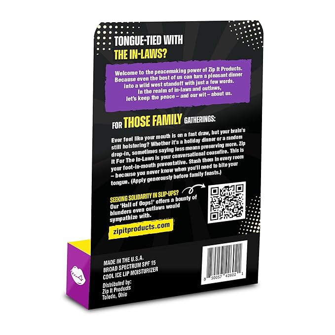 Zip It For In-Laws Lip Balm - Saving Relationships One Swipe At A Time-VivaGrace Women