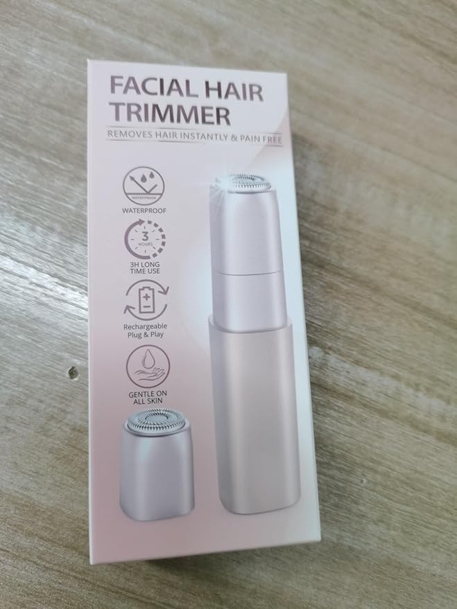 Rechargeable Facial Hair Remover for Women: Painless Mini Face Razors Shaver with 2 Replacement Heads,Electric Facial Hair Removal Device for Upper Lip, Chin & Face for Home & Travel-VivaGrace Women