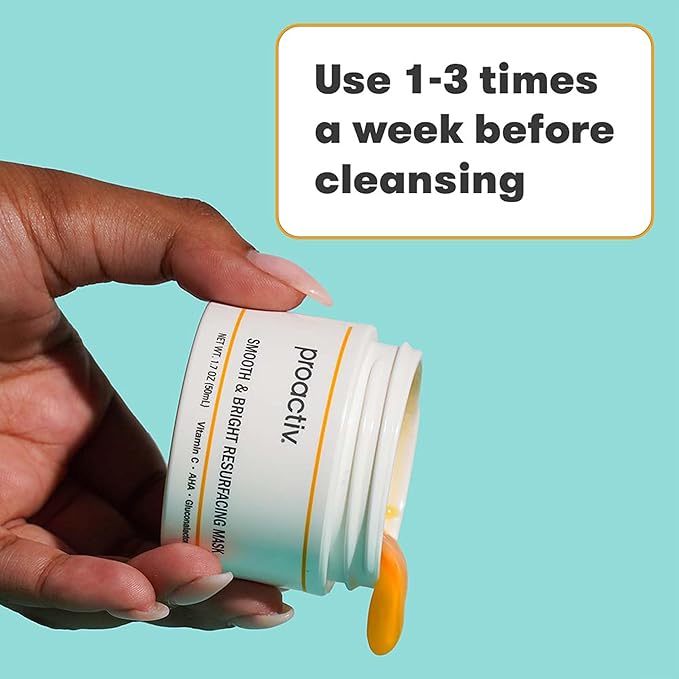 Proactiv Smooth & Bright Resurfacing Vitamin C Face Mask - Targets Post Acne Dark Marks, Hyperpigmentation, Rough Texture, Formulated for Acne-Prone Skin, 1.7 Oz-VivaGrace Women