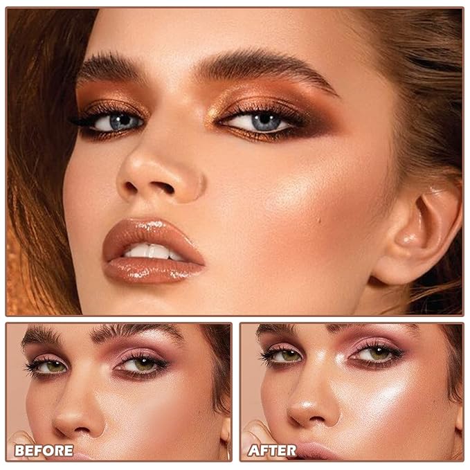 Polvo De Hadas Highlighter Glitter Stick Body Glitter Shimmer Face Brightening Highlighter Contour Powder Makeup Stick Face Blusher Fairy Glitter Highlighter Makeup - 02#Fairy Pink-VivaGrace Women