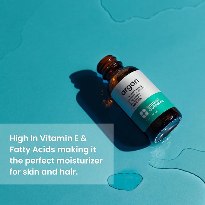 Argan Oil 100% Pure Moroccan Cold-Pressed Face, Body and Hair Lightweight Oil for Moisturizing, Hydrating & Skin Nourishment, 1 oz-VivaGrace Women