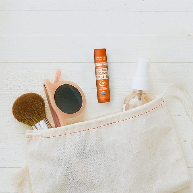 Dr. Bronner’s Organic Lip Balm 6-Pack (.15oz) Natural, Moisturizing, Petroleum-Free Lip Balm with Beeswax & Avocado Oil for Dry Lips, Men & Women - Orange Ginger-VivaGrace Women