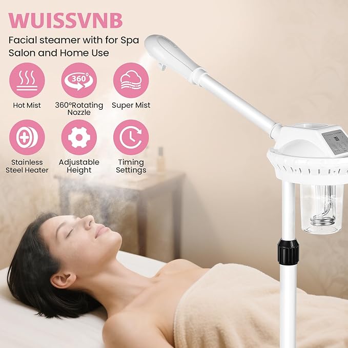 face Steamer Clean Skin Firming Pores and Moisturizing Suitable for a Beauty, Spa, at Home-VivaGrace Women
