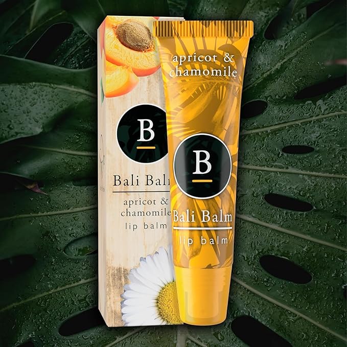 Moisturizing Lip Balm 0.50 Oz - Apricot & Chamomile Flavour - Natural Lip Balm - Vegan and Beeswax-Free Formula - Hydrating Flavored Lip Balm - Shea Butter Enriched Formula-VivaGrace Women