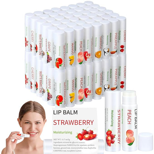 Dunzy 100 Pack Hello Fall Thanksgiving Party Gifts Bulk Lip Balms Favors Employee Appreciation Gifts Thank You Gifts Team Inspirational Gifts for Women Men Coworkers Satff Teachers(Fruit)-VivaGrace Women