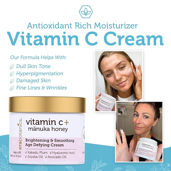 Advanced Vitamin C Face Cream - Brightening & Nourishing with Jojoba Oil, Kakadu Plum for Fine Lines, Wrinkles-VivaGrace Women