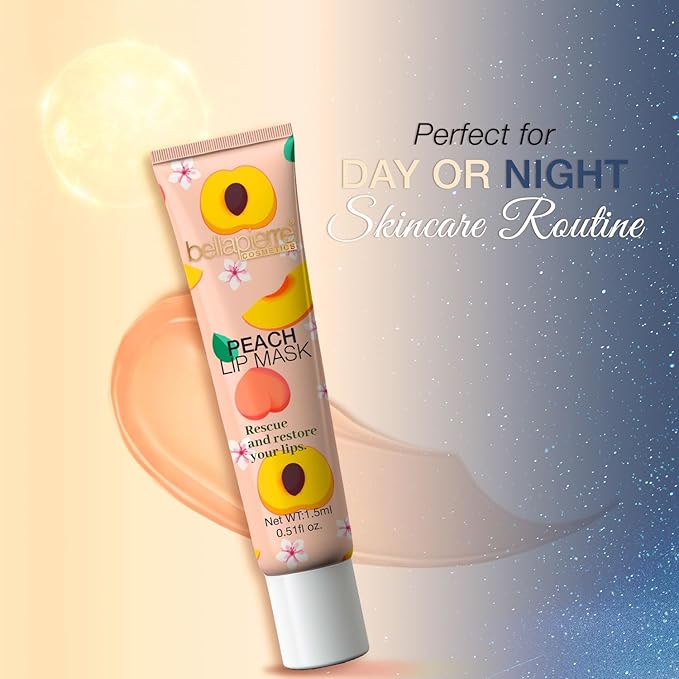 bellapierre Cosmetics Peach Lip Mask | Lip Plumping Mask with Hyaluronic Acid | Moisturizing Lip Balm for Daily Use-VivaGrace Women